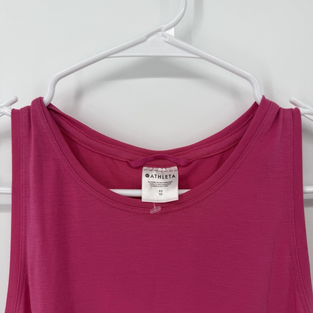 Athleta Hot Pink Santorini Tank Top Womens Size XS Sleeveless Workout Gym‎ Run - Picture 3 of 8